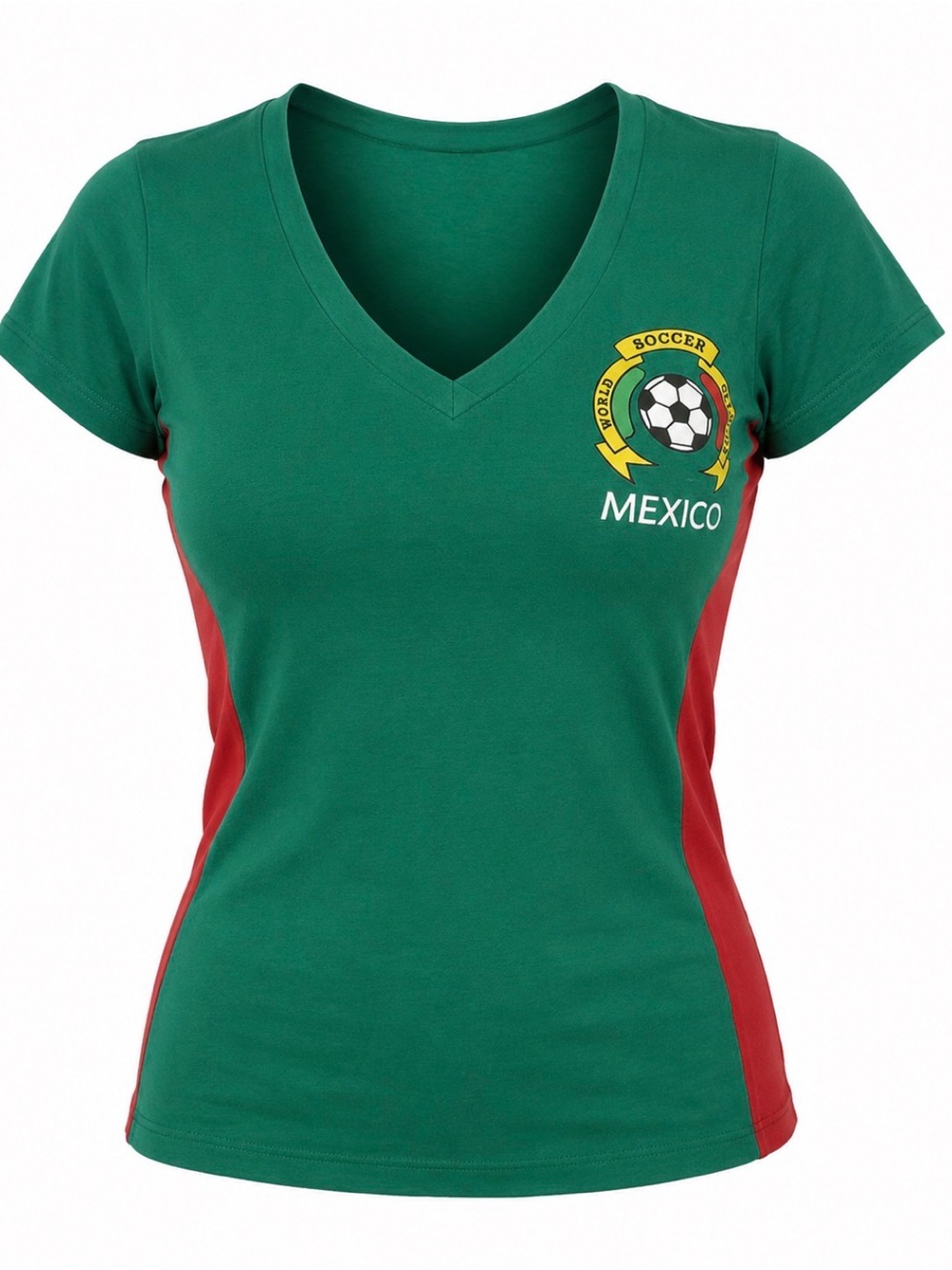 ⚽🇲🇽 Mexico Soccer V-Neck Women's Tee - size Medium